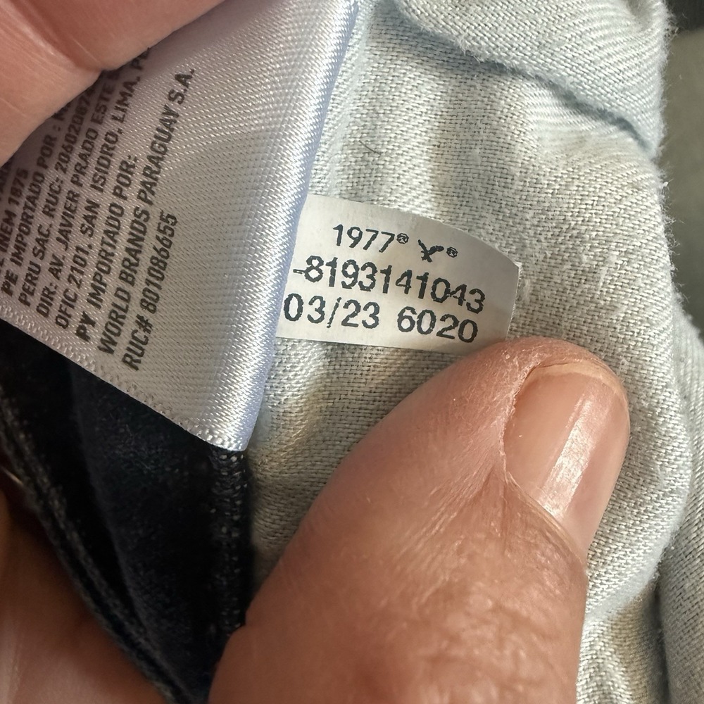 American Eagle Jeans Mens Tag: 33x32 Act:33x29 Straight AirFlex Blue Denim - Picture 5 of 8